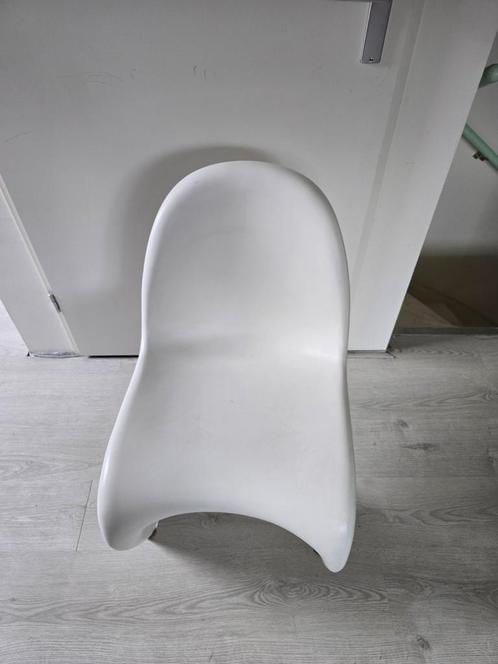 4 Verner Panton eetkamerstoelen, Huis en Inrichting, Stoelen, Gebruikt, Eén, Kunststof, Wit, Ophalen