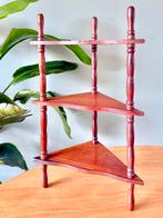 Vintage houten wandrek hoekrek wandplank wandkast, Ophalen of Verzenden, Gebruikt