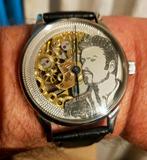 UNIEK!! George Michael Molnija XL skeleton mariage horloge, Sieraden, Tassen en Uiterlijk, Horloges | Heren, Overige merken, Leer