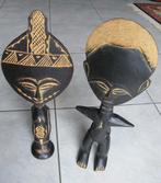 Twee Afrikaanse houten beelden, Antiek en Kunst, Curiosa en Brocante, Ophalen of Verzenden