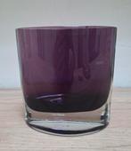 Paars glas Bonny Krosno vaas., Overige kleuren, Ophalen of Verzenden, Minder dan 50 cm, Glas