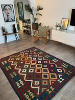 Kleurrijke Kelim vloerkleed 160x200, Huis en Inrichting, Stoffering | Tapijten en Kleden, Gebruikt, Kelim  vintage, 200 cm of meer