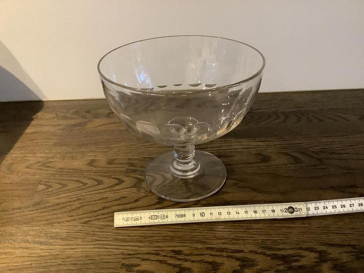 Kristallen schaal op voet ,antiek, Antiek en Kunst, Antiek | Glas en Kristal, Ophalen of Verzenden