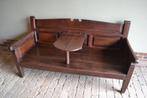 Prachtige antieke eiken houten verandabank, stationsbank., Verzenden, Gebruikt, Hout