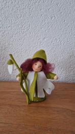 Sneeuwklokjes poppetje van wolvilt, Hobby en Vrije tijd, Vilt, Ophalen of Verzenden, Figuurtje(s), Wolvilt