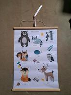 Dieren poster dubbelzijdig, Kinderen en Baby's, Kinderkamer | Inrichting en Decoratie, Ophalen, Gebruikt, Wanddecoratie