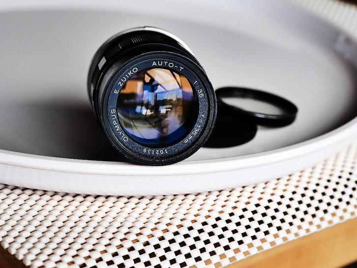 Voor FTL Olympus E. Zuiko Auto-T  135mm f3.5 M42 Mount, Verzamelen, Fotografica en Filmapparatuur, Lens of Lenzen, 1960 tot 1980