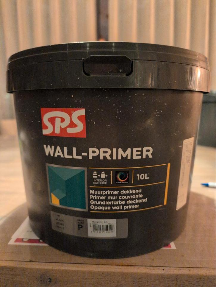 SPS Muurprimer Dekkend - 9001 - Professioneel, Doe-het-zelf en Verbouw, Verf, Beits en Lak, Wit, Ophalen