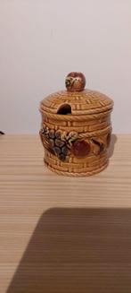 Vintage Majolica jampot jam honing pot met deksel, Ophalen of Verzenden, Aardewerk, Overige stijlen, Overige typen