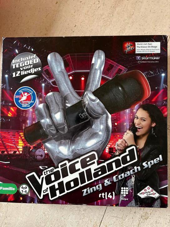 The Voice of Holland Zing & Coach Spel, Hobby en Vrije tijd, Gezelschapsspellen | Bordspellen, Zo goed als nieuw, Een of twee spelers