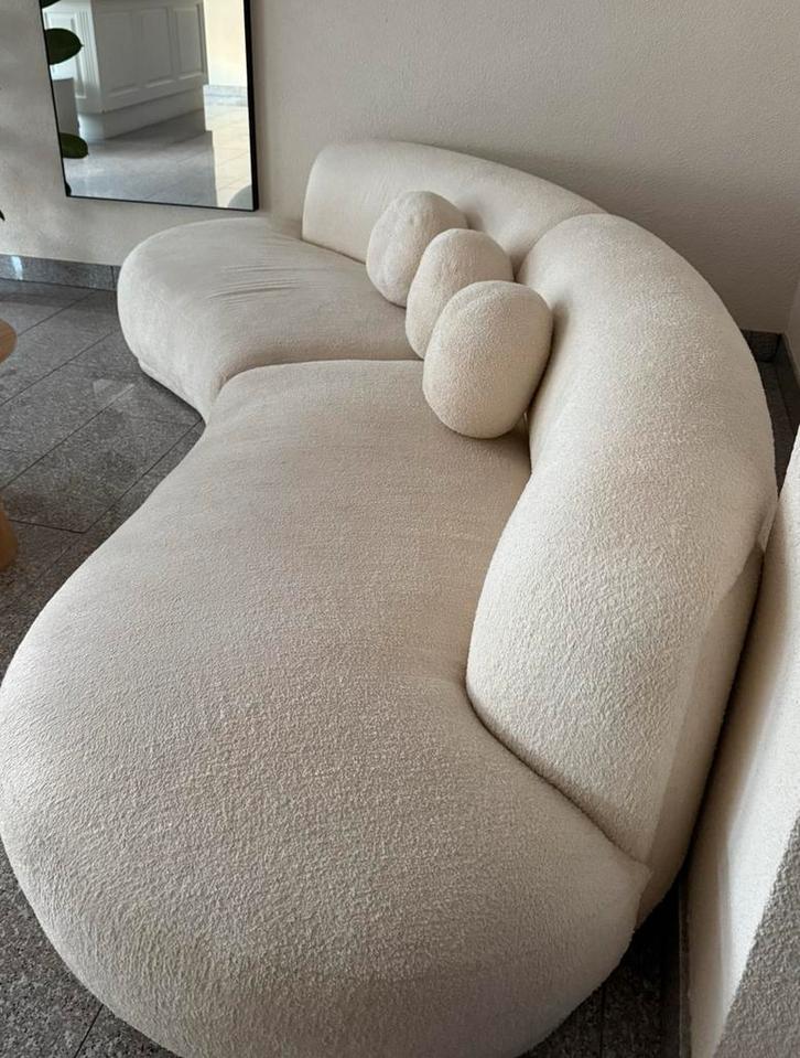 Teddy bankstel, Huis en Inrichting, Zitzakken, Zo goed als nieuw, Wit, Ophalen of Verzenden