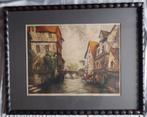 Kleurenets - Stadsgezicht - Gesigneerd - 1920, Antiek en Kunst, Kunst | Etsen en Gravures, Ophalen
