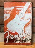 Mooi FENDER Gitaren Metalen Wandbord, Verzenden, Nieuw