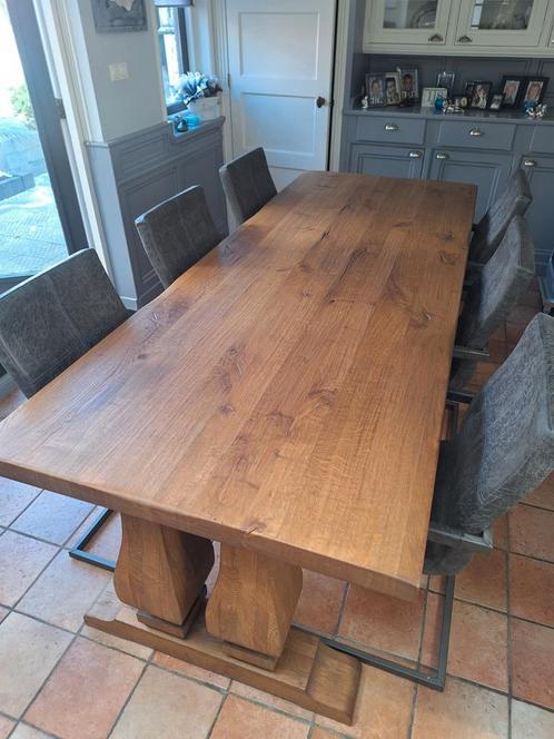 Zware kwaliteit kloostertafel, Huis en Inrichting, Tafels | Eettafels, Zo goed als nieuw, 50 tot 100 cm, 200 cm of meer, Vijf personen of meer
