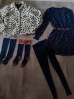 158 Bontjas wit zwart, NoNo jurk papegaai,kniekousen,legging, Gebruikt, Meisje, Ophalen of Verzenden, Nono