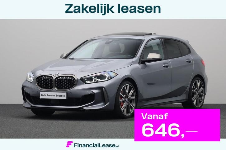 BMW 1 Serie M135i xDrive High Executive | M-sport Shadow Lin, Auto's, BMW, Bedrijf, Lease, Financial lease, 1-Serie, ABS, Achteruitrijcamera