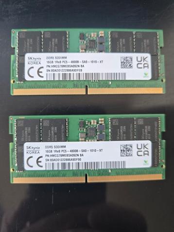 2 stuks 16GB DDR5 SODIMM Geheugen beschikbaar voor biedingen
