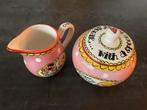 Blond Amsterdam set suikerpot en melkkannetje, Antiek en Kunst, Antiek | Keramiek en Aardewerk, Ophalen of Verzenden