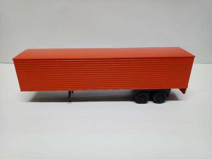DAF Eurotrailer Lion Toys / Lion Car - Oranje - Schaal 1:50, Hobby en Vrije tijd, Modelauto's | 1:50, Zo goed als nieuw, Bus of Vrachtwagen