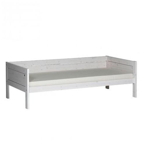 Basisbed whitewash Lifetime (90x200), Kinderen en Baby's, Kinderkamer | Stapelbedden en Hoogslapers, Zo goed als nieuw, Hoogslaper
