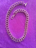 Mooi en Apart Handgemaakt Geheel Zilveren Collier, Verzenden, Zilver, Ketting