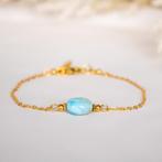 Armband met larimar steen, Sieraden, Tassen en Uiterlijk, Armbanden, Blauw, Nieuw, Ophalen of Verzenden, Met edelsteen