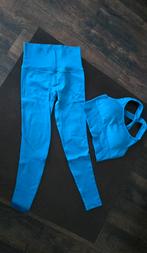 Blauwe Fitness Legging en Top, Blauw, Ophalen of Verzenden, Maat 36 (S), Fitness of Aerobics