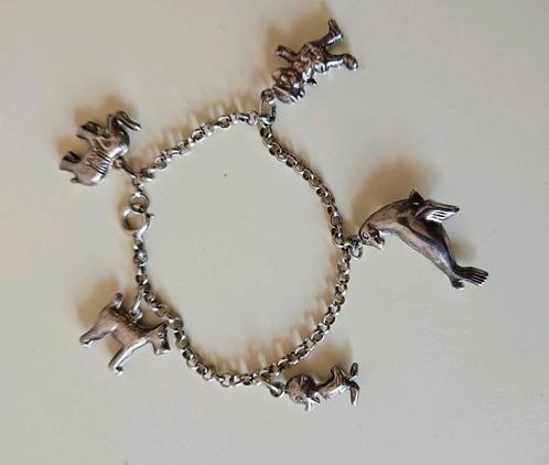 Zilveren bedelarmband 835, 16,5 cm, Antiek en Kunst, Antiek | Goud en Zilver, Zilver, Ophalen of Verzenden