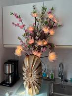 Gouden vaas met bloemen en lichtjes, Ophalen, Overige materialen, Overige kleuren, 50 tot 75 cm