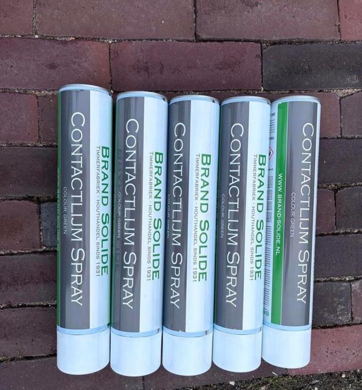 5x Contactlijm spray - Groen - EPDM verlijming, Doe-het-zelf en Verbouw, Dakpannen en Dakbedekking, Nieuw, Overige materialen