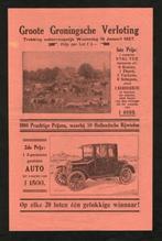 Flyer Groote Groningsche Verloting Auto Piano Motor Vee 1927, Ophalen of Verzenden, Zo goed als nieuw