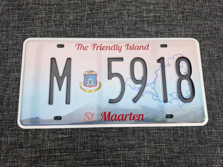 Kentekenplaat Sint Maarten nummerbord Nummerplaat License pl, Verzamelen, Automerken, Motoren en Formule 1, Gebruikt, Auto's, Ophalen of Verzenden