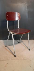 Vintage schoolstoel kantinestoel jaren 60, Ophalen of Verzenden, Zo goed als nieuw, Eén