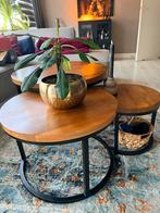 Set van 3 houten salontafels, Ophalen, Gebruikt, 50 tot 100 cm, Minder dan 50 cm