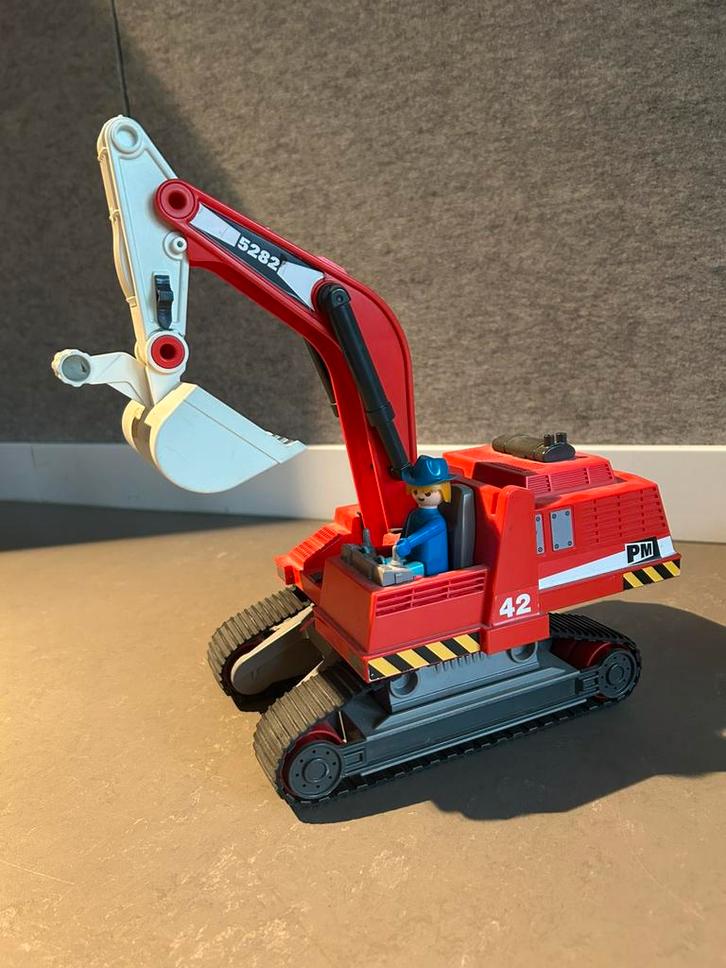 Playmbil graafmachine rood, Kinderen en Baby's, Speelgoed | Playmobil, Gebruikt, Ophalen of Verzenden