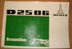 Onderdelenboek Deutz D2506, Ophalen of Verzenden, Gelezen, Tractor en Landbouw