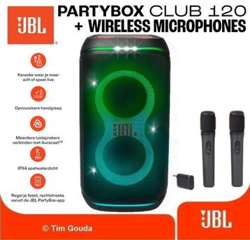 ✅ JBL Partybox Club 120 + Wireless Microfoonset - NIEUW beschikbaar voor biedingen