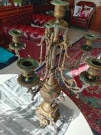 Antieke kandelaar met 5 armen, Antiek en Kunst, Ophalen of Verzenden, Koper of Brons