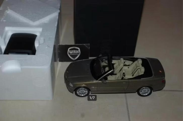 1:18 BMW 3 SERIES CABRIO E46 messing Kyosho see info WRH, Hobby en Vrije tijd, Modelauto's | 1:18, Zo goed als nieuw, Auto, Kyosho