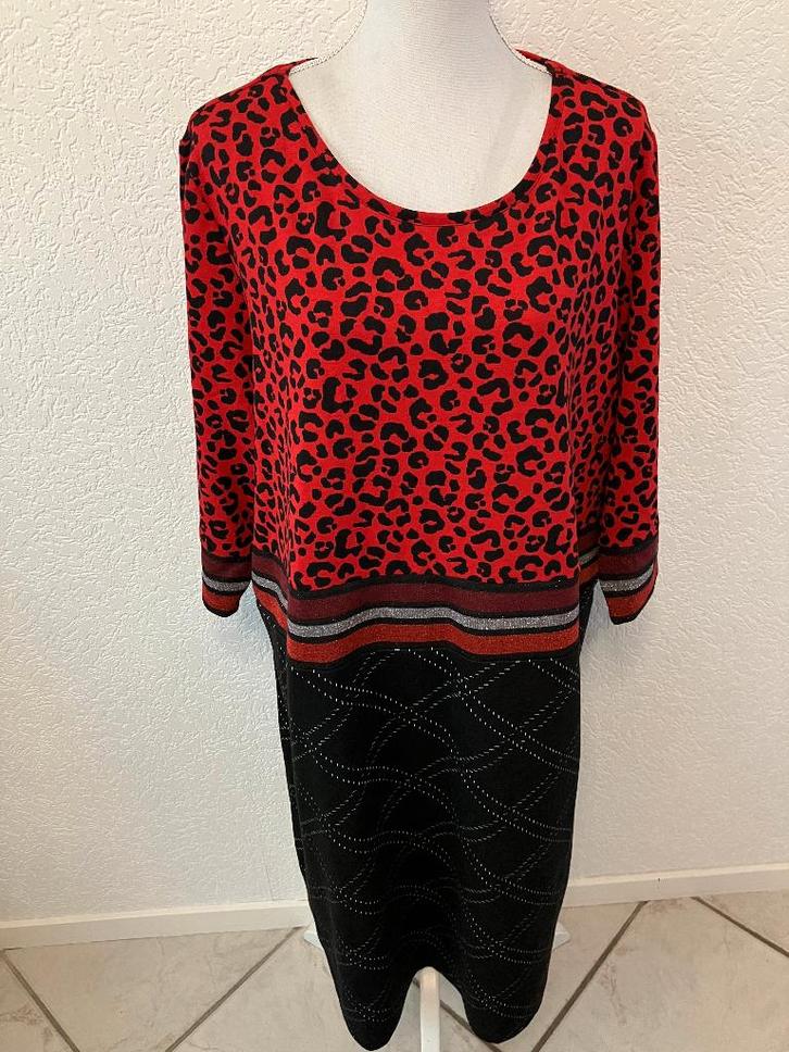 samoon maat 52 valt als 50 oksel totoksel 69 cm-3/4 mouw, Kleding | Dames, Grote Maten, Zo goed als nieuw, Jurk, Ophalen of Verzenden