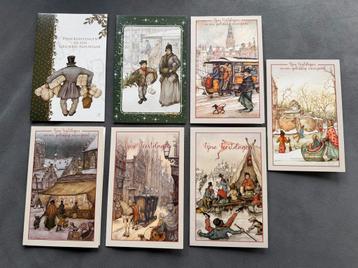 Set van 7 Anton pick kerstkaarten met enveloppen beschikbaar voor biedingen