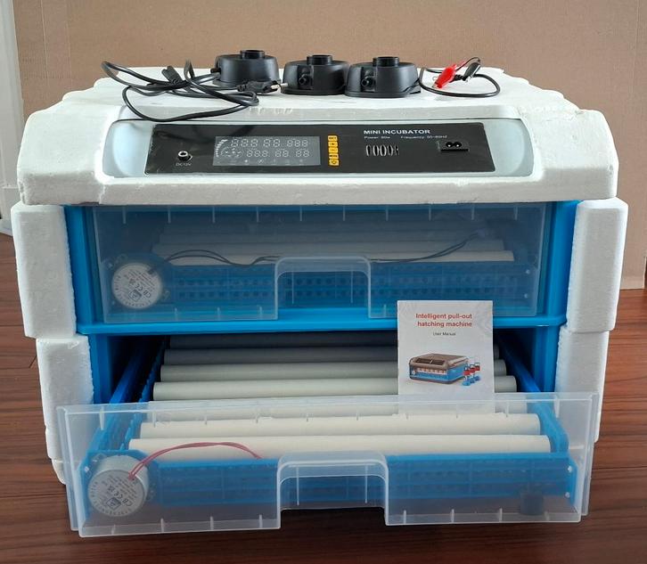 Broedmachine 128 eieren, Dieren en Toebehoren, Vogels | Toebehoren, Nieuw, Overige typen, Ophalen