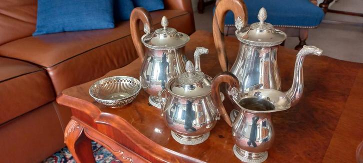 Verzilverd theeservies uit Londen!, Antiek en Kunst, Antiek | Goud en Zilver, Ophalen