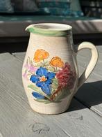 Keramieke vaas hand beschilderd met bloemen, Ophalen of Verzenden