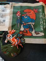 Vintage Smurf Borduurpakket, Ophalen of Verzenden, Zo goed als nieuw, Handborduren, Borduurpakket