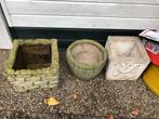 bloempotten, Tuin en Terras, Bloempotten, Gebruikt, Minder dan 40 cm, Beton, Ophalen