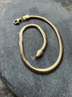 Prachtige 14k gouden slangen armband  | Italy gladde model, Sieraden, Tassen en Uiterlijk, Armbanden, Nieuw, Goud, Ophalen of Verzenden