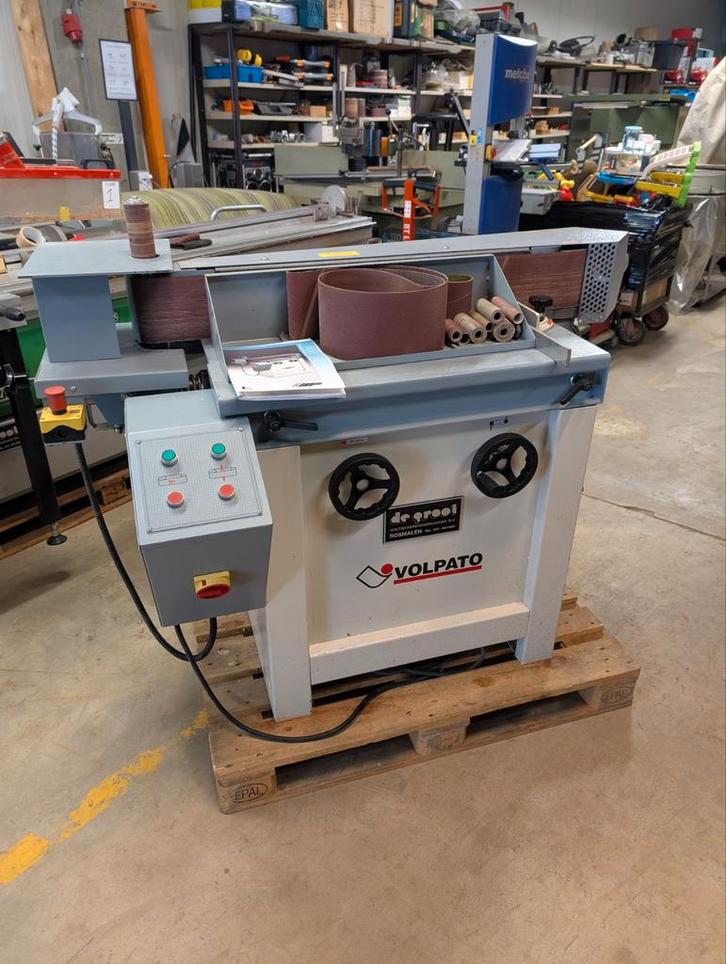 Volpato LV0120 Bandschuurmachine, Doe-het-zelf en Verbouw, Gereedschap | Schuurmachines, Gebruikt, Bandschuurmachine, 1200 watt of meer