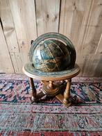 Antieke Globe op Houten Standaard, Ophalen of Verzenden, Gebruikt