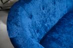 Chique tweepersoons bank velvet velours koningsblauw, Ophalen, Zo goed als nieuw, Stof, 75 tot 100 cm